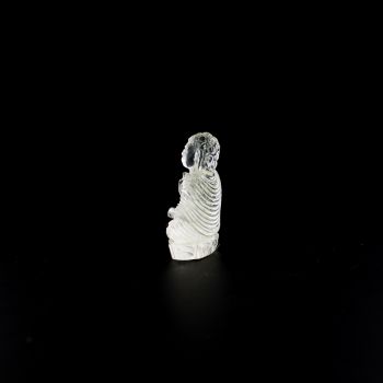Buddha aus Bergkristall, 28,3 Gramm, 4,5 x 3,5 cm