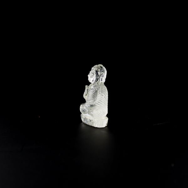 Buddha aus Bergkristall, 28,3 Gramm, 4,5 x 3,5 cm