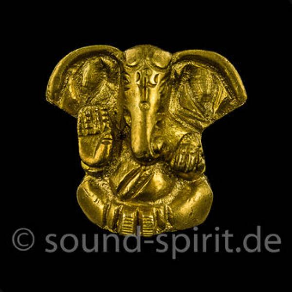 Ganesha sitzend, Messing, ca. 3 cm