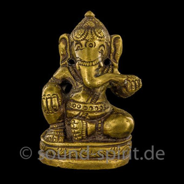 Ganesha sitzend, Messing, ca. 6,5 cm
