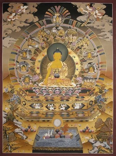 Thangkas - tibetische Rollbilder traditionelle Ikonographie